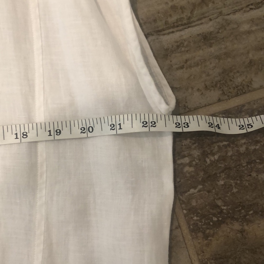 Eileen Fisher 100% Organic Linen White Dress Cover Up Small - Picture 16 of 16